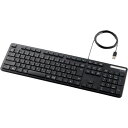 エレコム ELECOM 有線キーボード 薄型 メンブレン式 抗菌 フルサイズ ブラック (1台) 品番:TK-FCM108KBK(2)