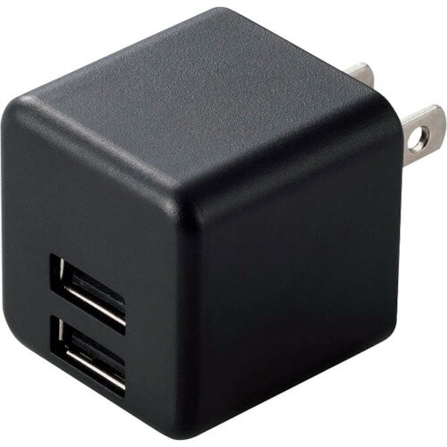 エレコム ELECOM AC充電器 2.4A出力 USB-Aメス2ポート キューブ型 ブラック (1個) 品番:MPA-ACU11BK エレコム ELECOM AC充電器 2.4A出力 USB-Aメス2ポート キューブ型 ブラック (1個) 品番:MPA-ACU11BK