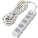 エレコム ELECOM タップ 3P4個口 差込口2P 一括スイッチ マグネット付 ホコリシャッター付 3m RoHS (1個) 品番:T-T09-3430WH...