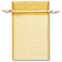 HEIKO ヘイコーポリ ギフト巾着袋 オーガンジーバッグ ゴールド L 10枚入り (1束) 品番:008705053