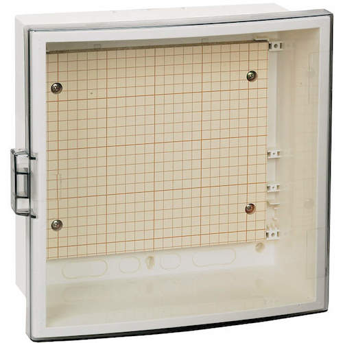 河村電器 プラボックス 屋内型 透明アクリルドア (1台) 品番：SPN2525-12T