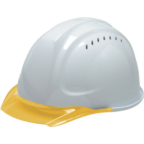 DICプラスチック 安全ヘルメット SYA-CVエアロメッシュ 白/オレンジ HA2内装 KP付 (1個) 品番：SYA-CV-HA2EM-KP-W/O