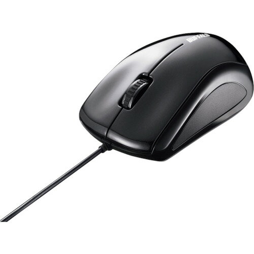 バッファロー BUFFALO 有線レーザー式マウス 静音/3ボタン ブラック (1個) 品番:BSMLU100BK バッファロー BUFFALO 有線レーザー式マウス 静音/3ボタン ブラック (1個) 品番:BSMLU100BK