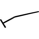 SANSEI コンラージ棒 T型 黒 (1箱) 品番:05-001B