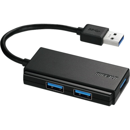 バッファロー BUFFALO USB3.0 バスパワー 3ポート ハブ ブラック (1個) 品番：BSH3U100U3BKZ
