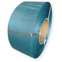 ウッドプラスチック 再生PPバンド グリーンライトバンド(機械用)eDH15 青 15mm×2500m(厚み0.59mm) (1巻) 品番:EDH15-BLU