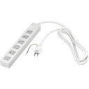 バッファロー BUFFALO 3ピン式電源タップ マグネット&2重構造 6個口/5m ホワイト (1個) 品番:BTWMTJ3650WH(2)