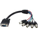 StarTech スターテック VGAケーブル/VGA - RGBHV変換/30cm/VGA - 5x BNC/オス-メス/ディスプレイケーブル (1袋) 品番:VGABNCMF1
