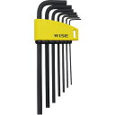 ワイズ WISE 六角レンチ 黒染め7本セット(セミロング) (1S) 品番:WLH230B-7S