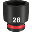 ミルウォーキー SHOCKWAVE IMPACT DUTY インパクトソケット 1/2インチ(12.7mm)角 28mm (1個) 品番:49-66-6260
