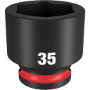 ミルウォーキー SHOCKWAVE IMPACT DUTY インパクトソケット 1/2インチ(12.7mm)角 35mm (1個) 品番:49-66-6267