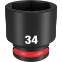 ミルウォーキー SHOCKWAVE IMPACT DUTY インパクトソケット 1/2インチ(12.7mm)角 34mm (1個) 品番:49-66-6266