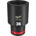 ミルウォーキー 深口ソケット SHOCKWAVE IMPACT DUTY ディープインパクトソケット 1/2インチ(12.7mm)角 36mm (1個) 品番:49-66-6297