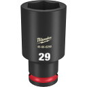 ミルウォーキー 深口ソケット SHOCKWAVE IMPACT DUTY ディープインパクトソケット 1/2インチ(12.7mm)角 29mm (1個) 品番:49-66-6290