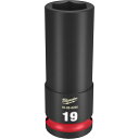 ミルウォーキー 深口ソケット SHOCKWAVE IMPACT DUTY ディープインパクトソケット 1/2インチ(12.7mm)角 19mm (1個) 品番:49-66-6280