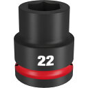 ミルウォーキー SHOCKWAVE IMPACT DUTY インパクトソケット 3/4インチ(19mm)角 22mm (1個) 品番:49-66-6360