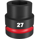 ミルウォーキー SHOCKWAVE IMPACT DUTY インパクトソケット 1インチ(25.4mm)角 27mm (1個) 品番:49-66-6592