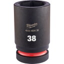 ミルウォーキー 深口ソケット SHOCKWAVE IMPACT DUTY ディープインパクトソケット 1インチ(25.4mm)角 38mm (1個) 品番:4932480430
