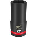 ミルウォーキー 深口ソケット SHOCKWAVE IMPACT DUTY ディープインパクトソケット 3/4インチ(19mm)角 27mm (1個) 品番:49-66-6402