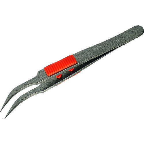 Anex アネックス ラバーグリップ付ステンレスピンセット先細鷲型115mmフッ素加工 (1本) 品番：225