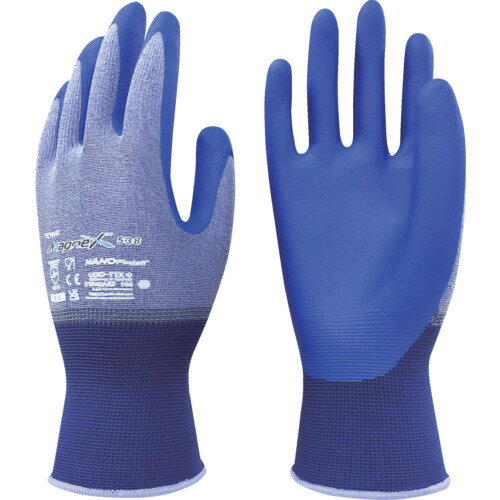 東和 トワロン 作業手袋 ニトリル背抜き手袋 MagneX538 9/L (1双) 品番：538-9L