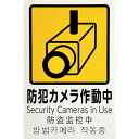 光 多国語防犯サイン 防犯カメラ作動中 (1枚) 品番:PBH302-1