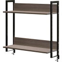 アールエフヤマカワ ワークデスク2上置ハイシェルフW800 ウォルナット2 (1台) 品番:GZUSRH2-800DM2(3)