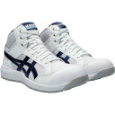 アシックス ASICS ウィンジョブ CP218 ホワイト/ピーコート 26.0cm (1足) 品番:1273A091.101-26.0