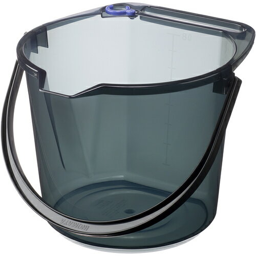 inomata イノマタ化学 なるほどバケツ8Lクリアーブラック (1個) 品番：3207CBLK