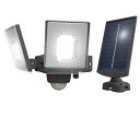 ムサシ 防犯用センサーライト 7.5W×2灯スライド型 LEDソーラーセンサーライト (1台) 品番:S-240L(3)