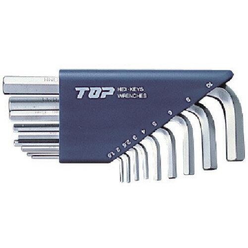 TOP トップ工業 六角棒レンチスタンダードタイプセット 9本組 (1S) 品番：HES-9000