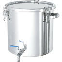 MONOVATE ステンレスタンク ストレート密閉タンク(ボールバルブ付) 10L (1個) 品番:CTHV-24