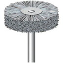 ナカニシ ダイヤ入りナイロンブラシ ホイール型 φ25×4×軸φ3 線φ0.25 #400 (1Pk) 品番:51027