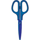 PLUS プラス 34518)ハサミ フィットカットカーブ チタンコート SC-175ST 左右対称グリップ チタンブルー (1本) 品番:SC-175ST T...