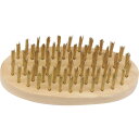 ストロングツール 木柄ワイヤーブラシ 小判型 真鍮メッキ線 線径0.3mm (1本) 品番:11796