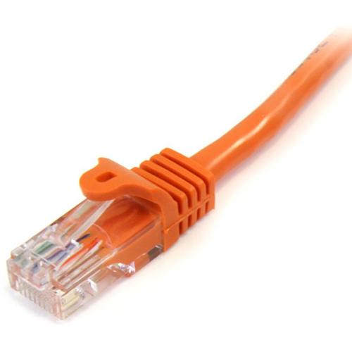 StarTech スターテック カテゴリ5e LANケーブル/50cm/オレンジ/RJ45コネクター/ツメ折れ防止機構付/CAT5e (1袋) 品番：45PAT50CMOR