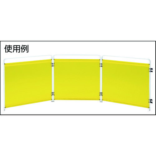 トラスコ TRUSCO 小型溶接遮光フェンス 900mm角 三面セット 緑 (1台) TTY3-900-GN