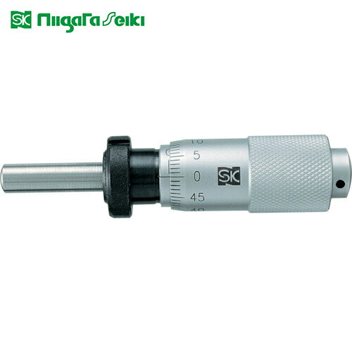 SK 新潟精機 マイクロメータヘッド 測定範囲0〜13mm ナット付ステム 先端球面 (1台) 品番：1012-350
