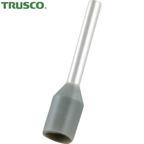 トラスコ TRUSCO フェルール圧着端子 絶縁スリーブ付き 0.75-10 100個入 (1袋) 品番：FT7510-GY