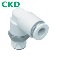 CKD チューブ継手 ニュージョイント エルボタイプ（1袋＝1個入り） 適合チューブ外径6mm 接続口径R1/8 (1個) 品番：GWL6-6