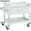 トラスコ TRUSCO ツールワゴン ファルコンワゴン750X500 1段引出付 ゴム車輪 ヤンググリーン (1台) 品番:FAW-672V-YG