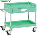 トラスコ TRUSCO ツールワゴン ファルコンワゴン750X500 1段浅引出付 ゴム車輪 ヤンググリーン (1台) 品番:FAW-672Z-YG