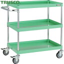 トラスコ TRUSCO ツールワゴン ファルコンワゴン 750×500 ウレタン車輪 ヤンググリーン (1台) 品番:FAW-973U-YG