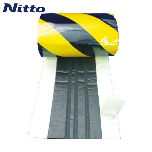 日東エルマテ 反射コーナーガード 240mm×2m 黄/黒 (1巻) 品番：HCG-2YB