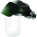 OTOS かぶり型防災面 クリア、グリーン#5 赤外線保護 ジョグダイヤル調節機 (1個) 品番:F-72C-I-5
