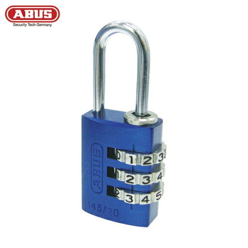 ABUS アバス ナンバー可変式南京錠 145-20 ブルー (1個) 品番:145-20 BL ABUS アバス ナンバー可変式南京錠 145-20 ブルー (1個) 品番:145-20 BL