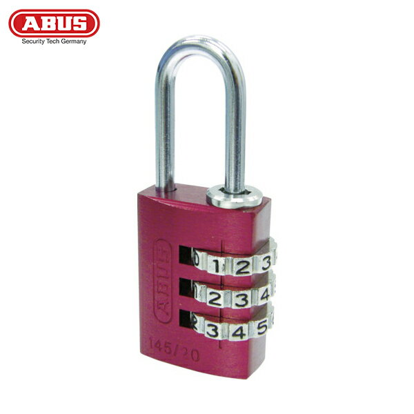 ABUS アバス ナンバー可変式南京錠 145-20 レッド (1個) 品番：145-20-RE
