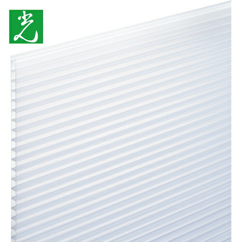 光 ポリカ中空ボード 450×900×4mm 乳白半透明 2枚入（箱入） (1箱) 品番：KTP940W-3-2