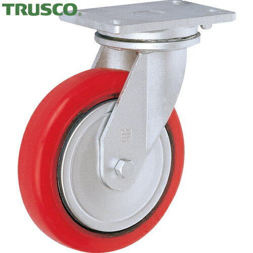 TRUSCO(トラスコ) 重量キャスター 自在 100MM 耐湿ウレタン車輪320KGF (1個) 品番：HR/HM100320PCI-TG
