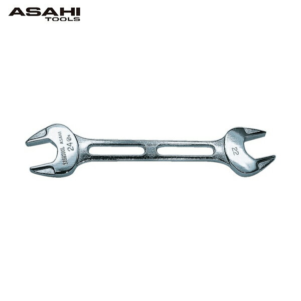 ASH 旭金属工業 軽量化 JIS S級 日本製 プロ用 ライツールやり形両口スパナ 13mm×17mm (1丁) 品番：LEX1317